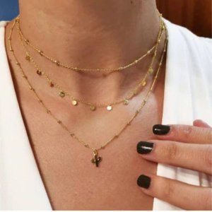 Women's Necklace - Gold Necklace - Cactus Necklace